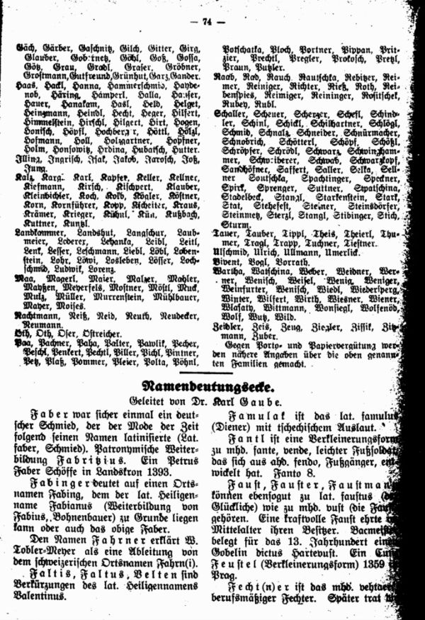 Namensdeutungsecke - 1