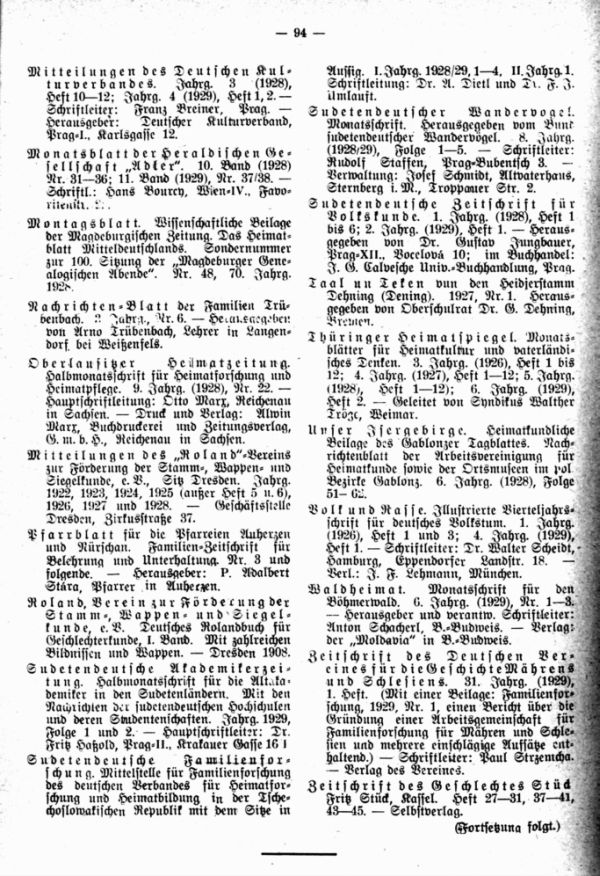 Bücher- und Zeitschrifteneinlauf für die Bücherei der Zentralstelle für sudetendeutsche Familienforschung - 2