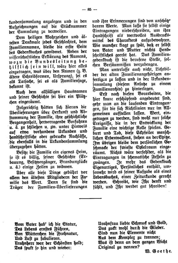 Die Deutung des Namens Eis - Geleitwort zum Familiengedenkbuche des Bundes d.D. in.B