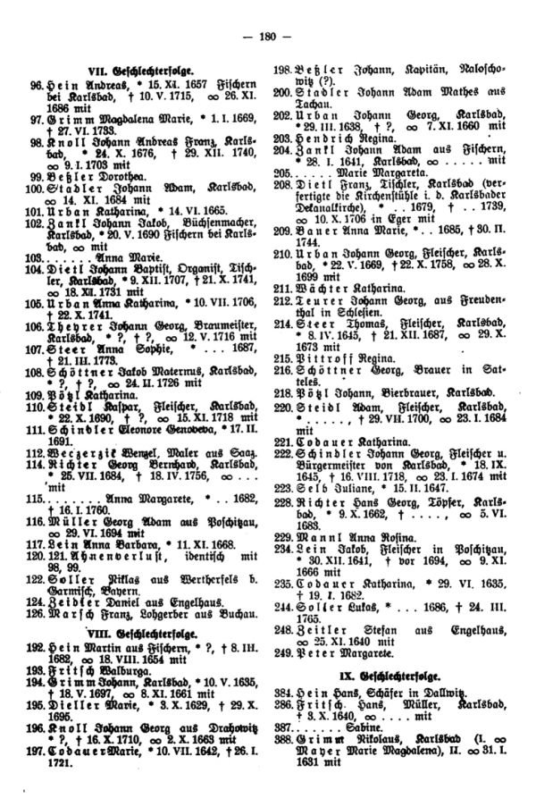 Ahnentafeln bekannter Sudetendeutscher:  12. Die mütterlichen Ahnen Erwin Guido Kolbenheyers - 2