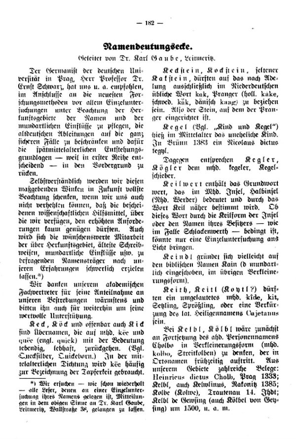 Namensdeutungsecke - 1