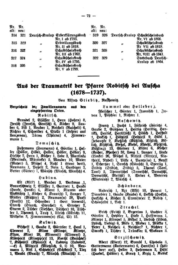 Aus der Traumatrik der Pfarre Robitsch bei Auscha (1678-1737) - 1