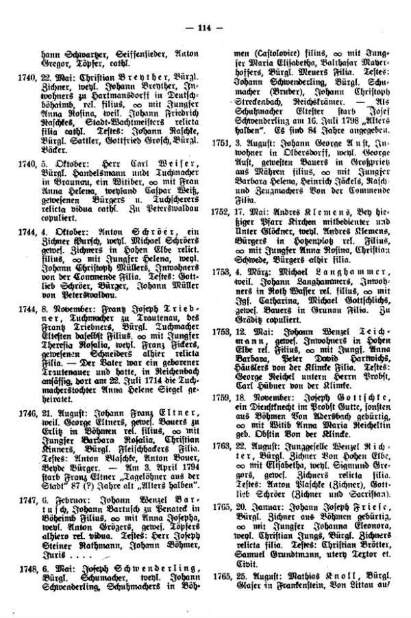 Nachrichten über Sudetendeutsche in den Traumatriken der preuß.-schlesischen Kreisstadt Reichenbach im Eulengebirge - 2