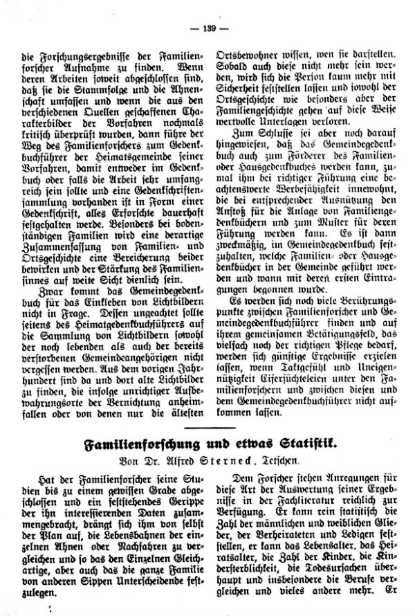 Familienforschung und etwas Statistik - 1