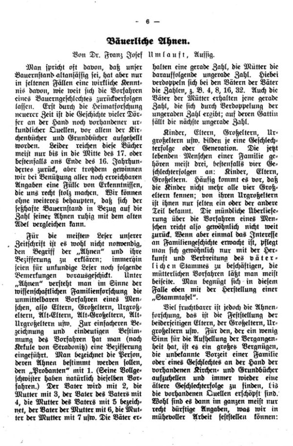 Bäuerliche Ahnen - 1