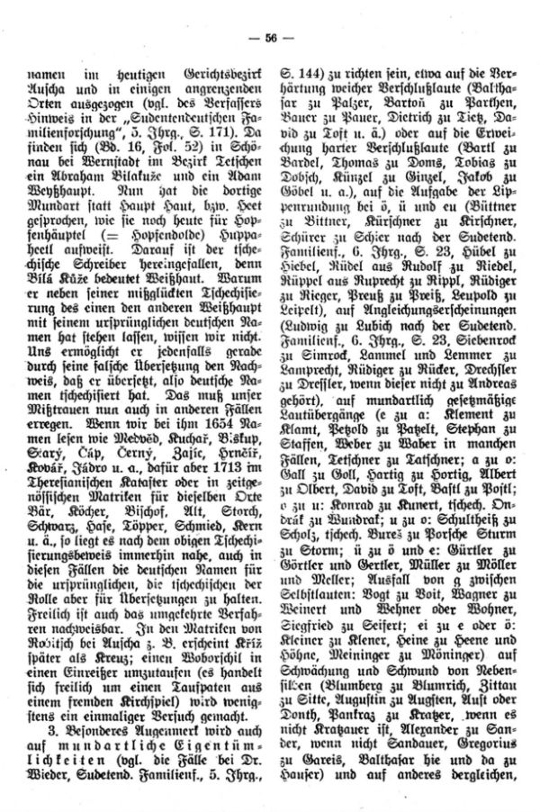 Bemerkungen zur Familiennamenforschung - 6