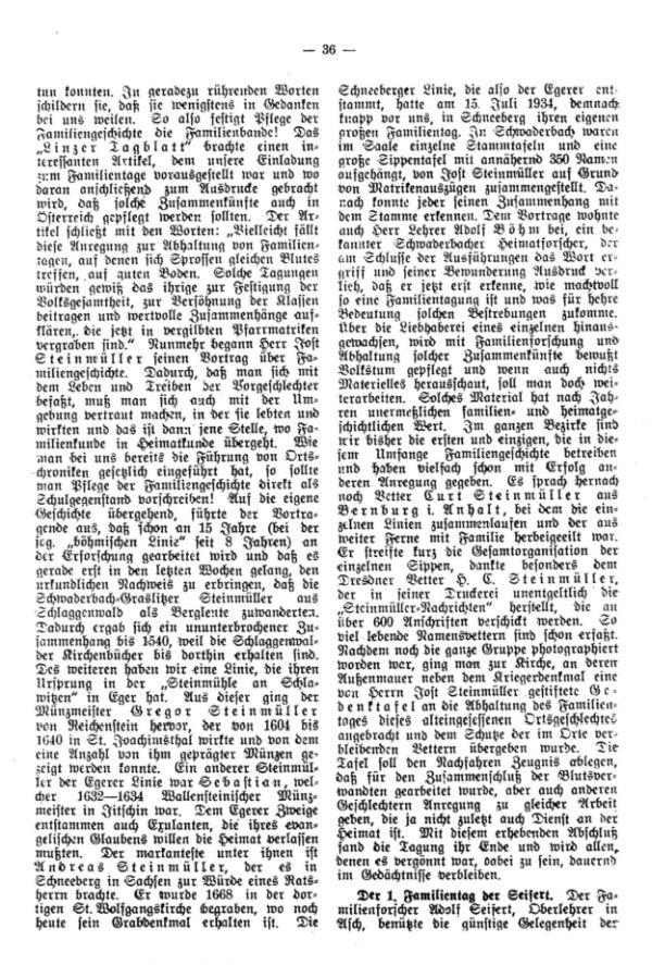 Der 1. Familientag der Seifert