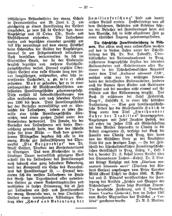 Die tschechische Familienforschung in Böhmen