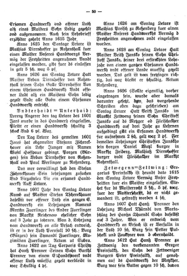 Die alten Zunftbücher im Dominium Rosenberg von 1598-1630 - 3