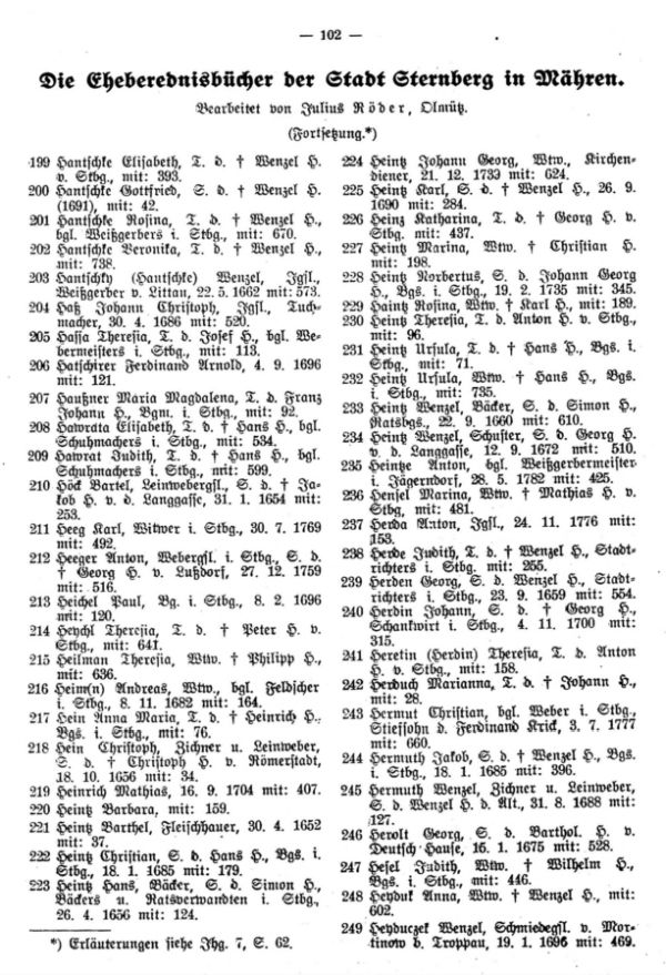 Die Egeberednisbücher der Stadt Sternberg in Mähren - 1