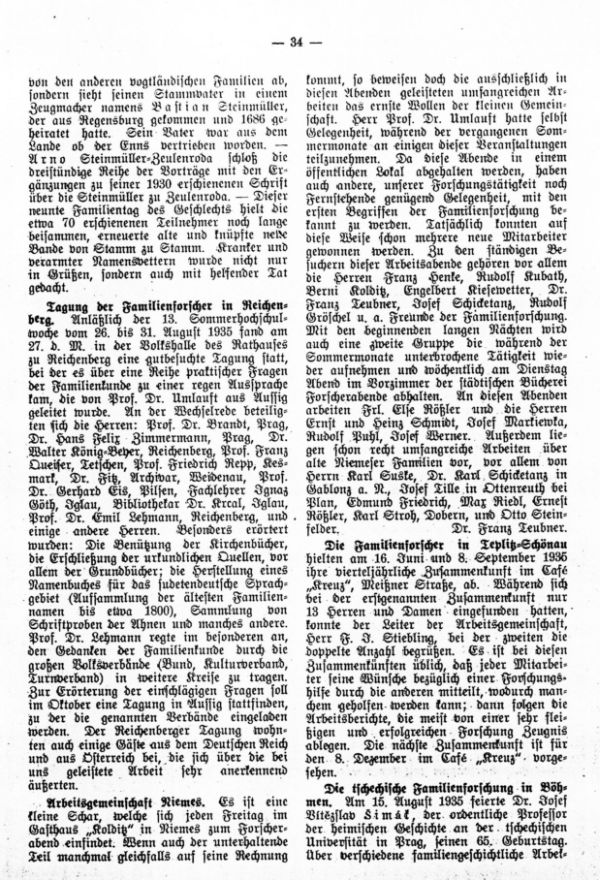 Die tschechische Familienforschung in Böhmen