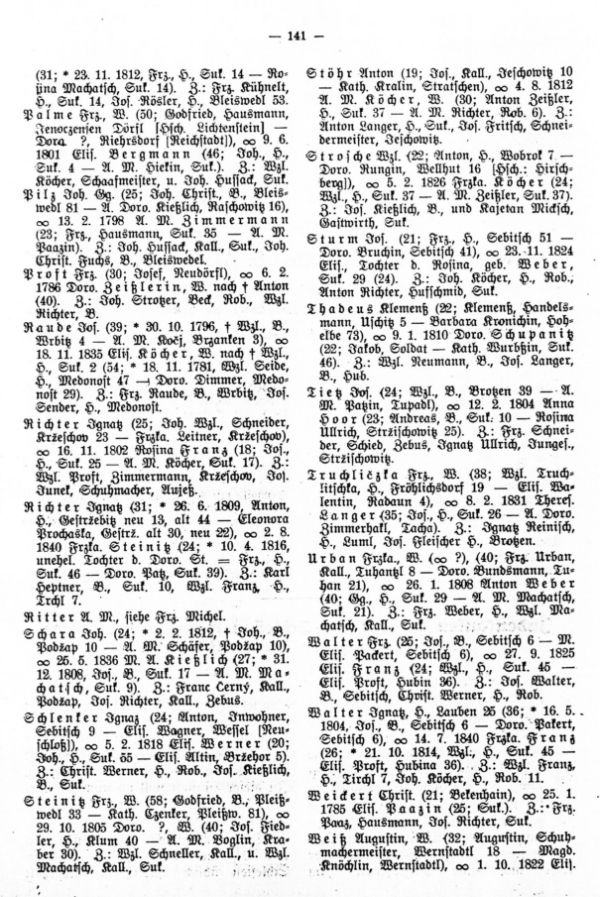 Findlinge in der Sukohrader Traumatrik der Pfarre Robitsch bei Auscha von 1785-1845 - 4