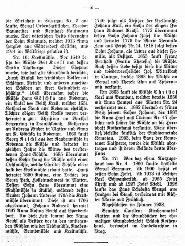 Besitzerfolgen der Gemeinde Petsch bei Platten (Erzgebirge) - 4