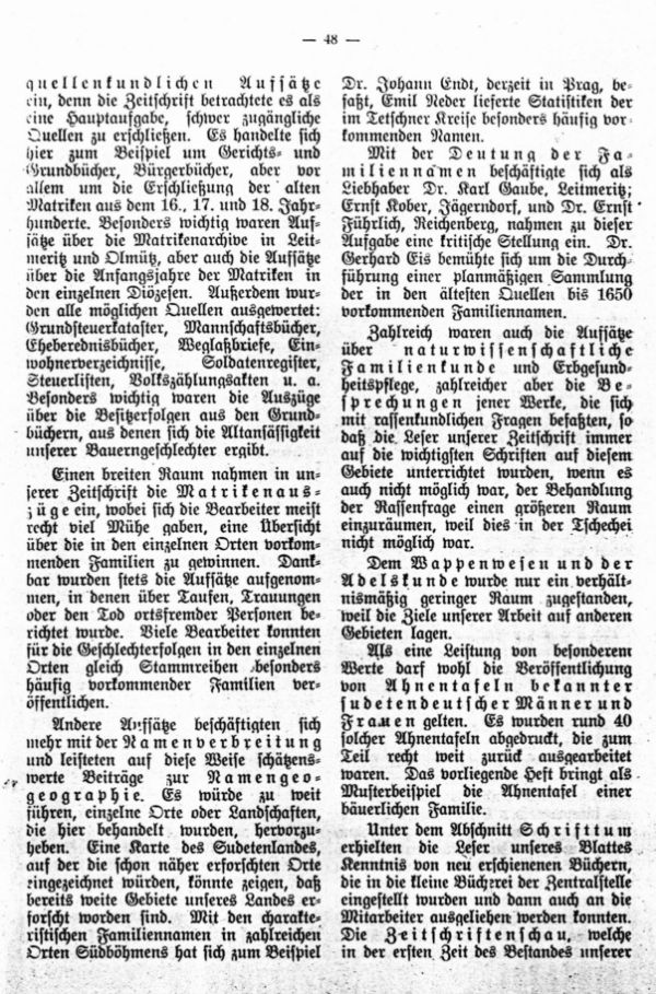 Rückblick auf die Tätigkeit der Zentralstelle für sudetendeutsche Familienforschung - 8