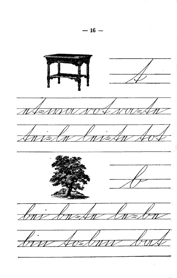 Deutsche Fibel -t / b (Schreibschrift)