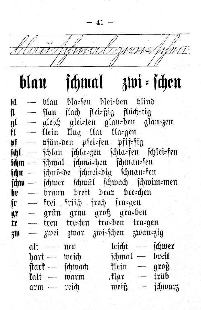 Deutsche Fibel -Druckschrift