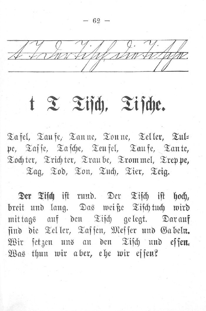 Deutsche Fibel -T (Schreibschrift /Druckschrift)