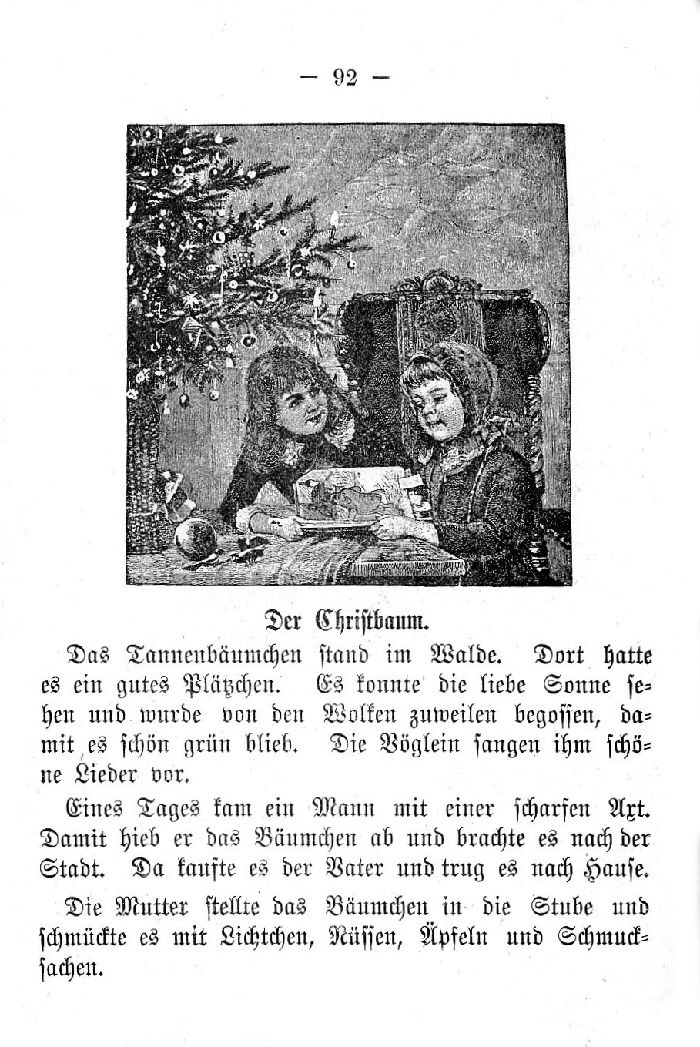 Deutsche Fibel -Der Christbaum