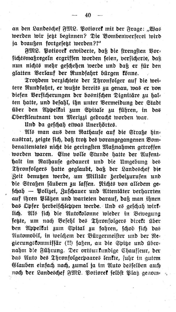 II. Kapitel: Die Wahrheit über den Fürstenmord von Sarajewo