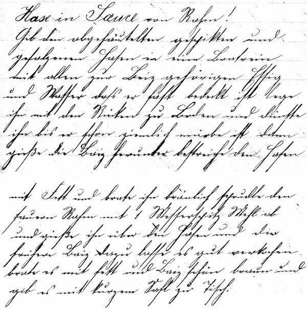 Rezept 'Hase in Sauce von Rahm'