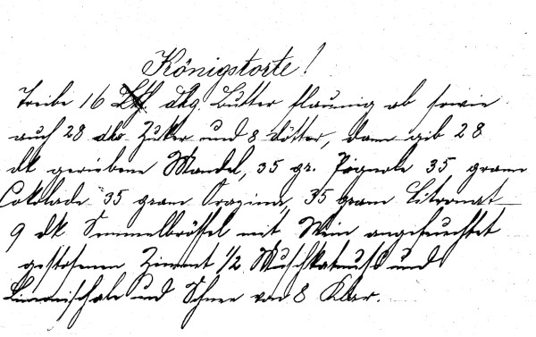 Rezept 'Königstorte'