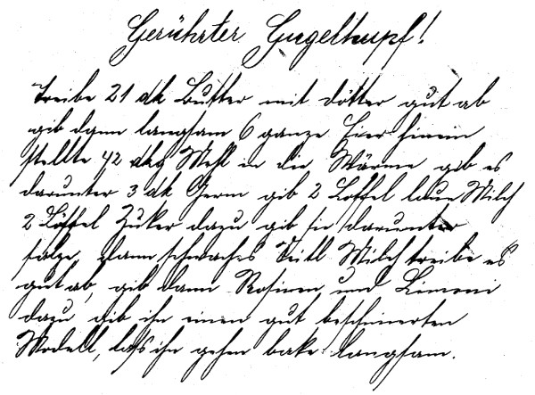 Rezept 'Gerührter Gugelhupf'